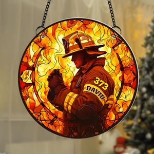 Personalized Gifts For Firefighter Suncatcher Ornament 103acpu290824-Homacus