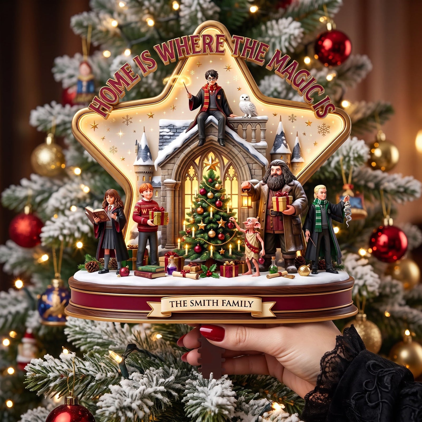 Fantastical World Christmas Tree Topper - Personalized Christmas Gifts For Family 04toqn170826-Homacus