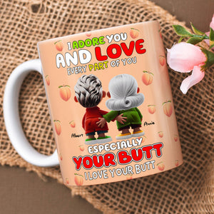 Personalized Gifts For Couples Coffee Mug I Adore And Love Every Part Of You 02OHLU240125-Homacus