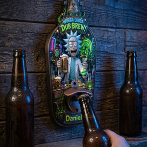 Crazy Scientist Wooden Wall Hanging Bottle Opener - Personalized Gifts 02hadt200726-Homacus
