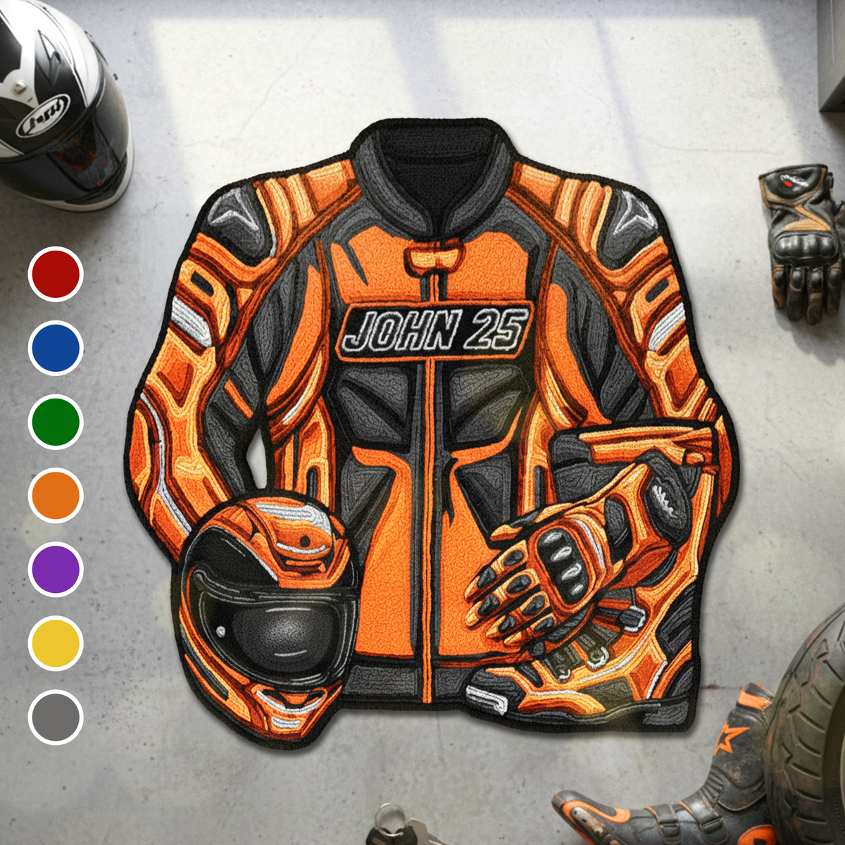 Biker Custom Shape Doormat - Personalized Gifts For Biker Christmas Doormat 04HYMG071025-Homacus