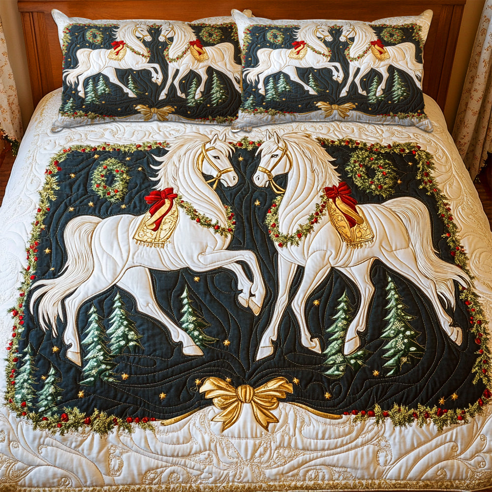 Personalized Christmas Gifts For Couple, Horse Couple Bedding Set Special Line 01tgtn130825-Homacus