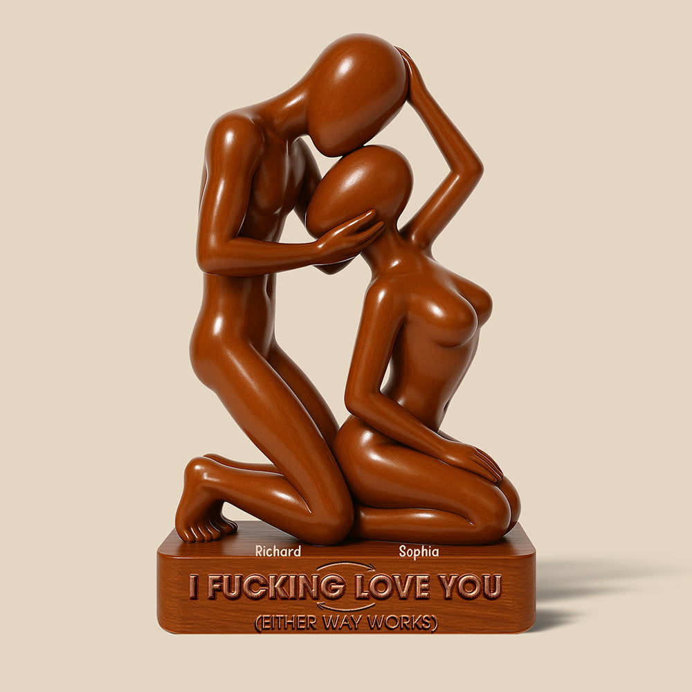 Funny Couple Acrylic Plaque Personalized Gifts For Couple 02OHQN230525-Homacus