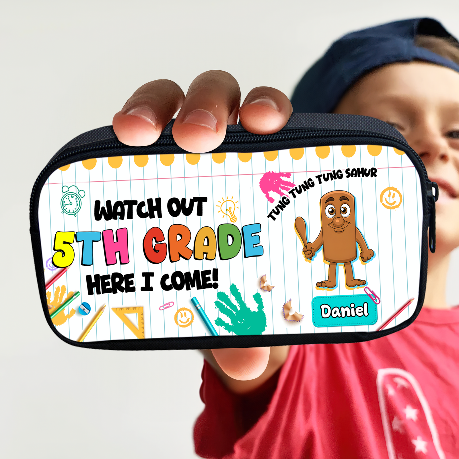 Funny Character Pencil Case - Personalized Gifts For Kids 01hulu010825-Homacus