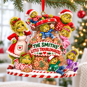 Little Troublemakers Family Ornament - Personalized Christmas Gifts 03haqn211026-Homacus
