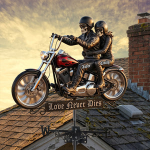 Skeleton Biker Weather Vane - Personalized Gifts For Couple 01nadh280526-Homacus