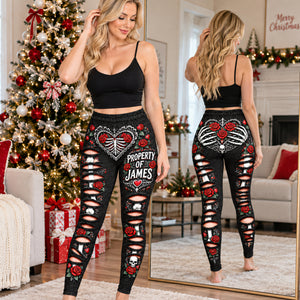 Naughty Skull Roses Women Leggings - Personalized Gifts For Her 03naqn110926