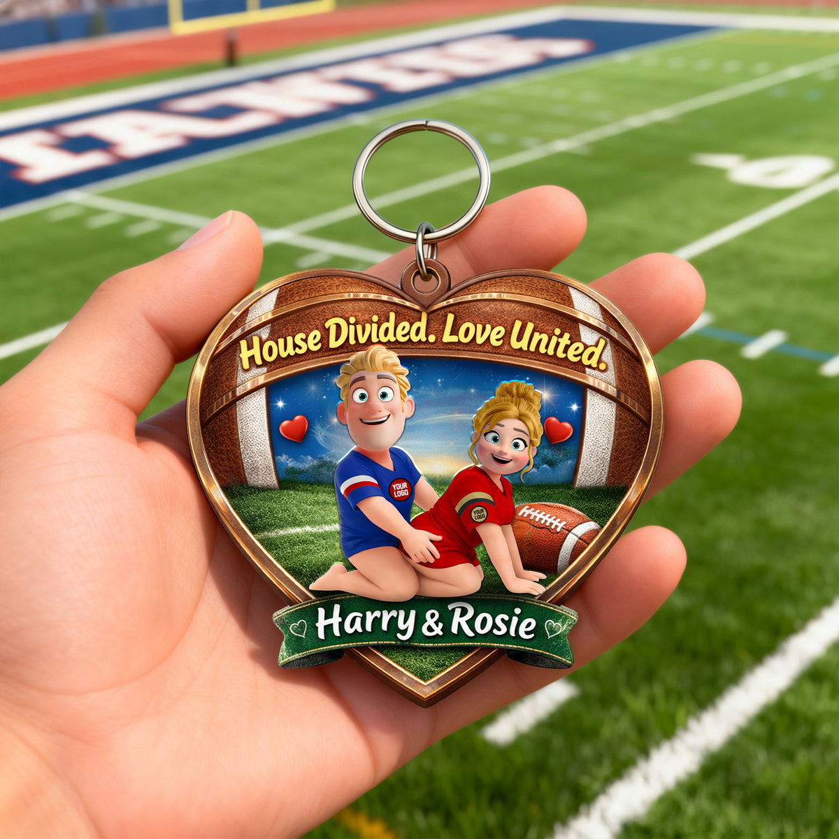 Flirty Game Day Couple Keychain - Personalized Gift For Sporty Couples 01HULU130126-Homacus
