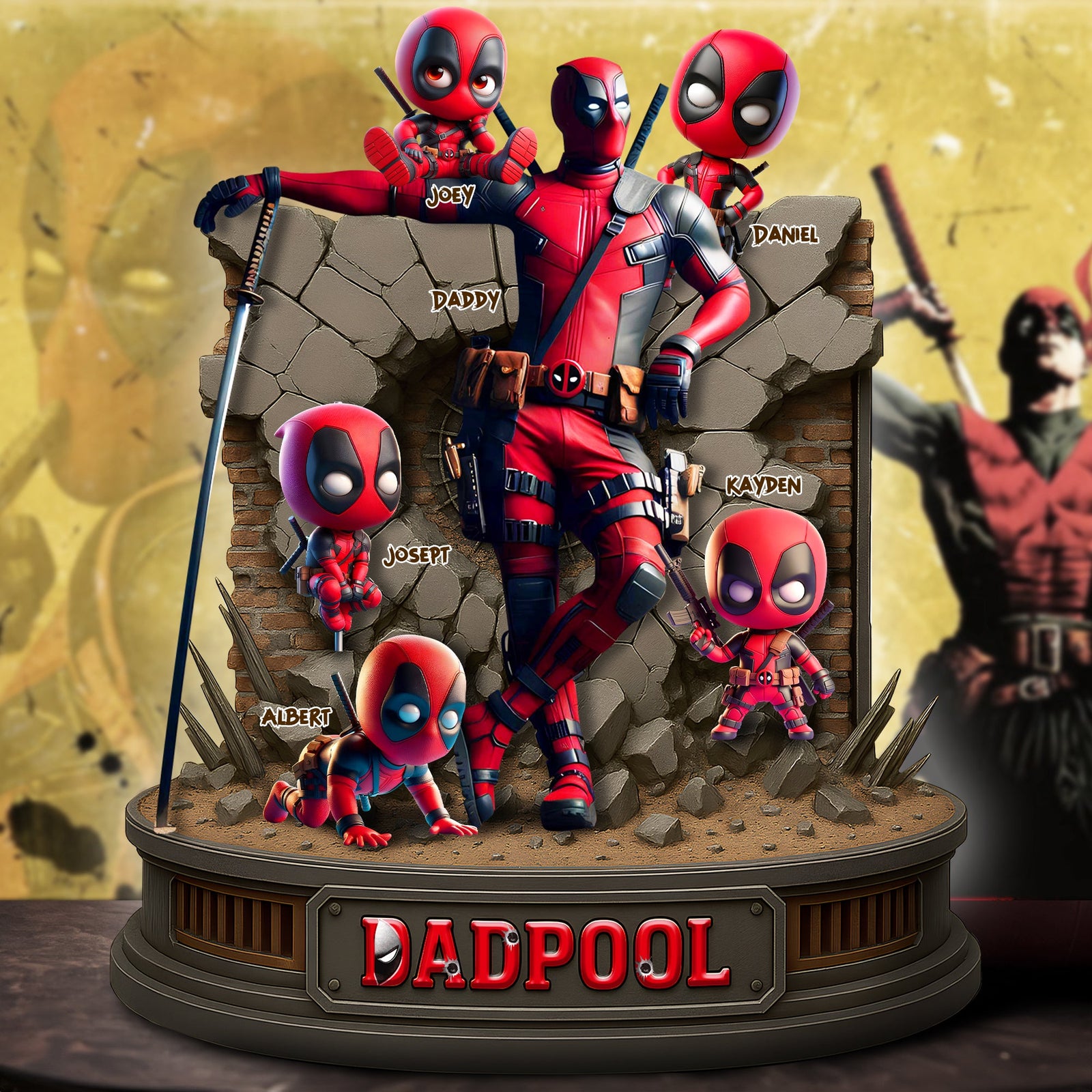 Cool Dad & Little Ones Acrylic Plaque - Personalized Christmas Gifts For Father 01OHLU050525-Homacus