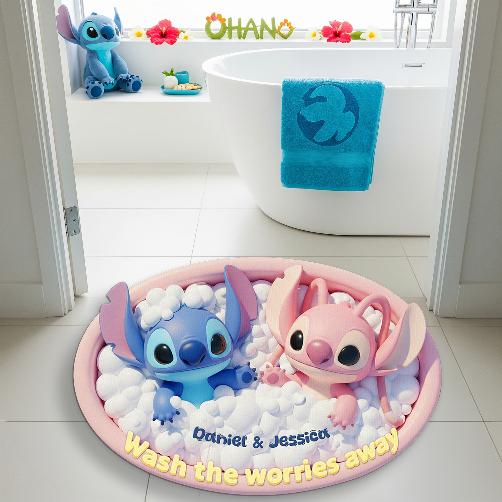 Tropical Alien Couple Doormat - Personalized Gifts For Couple 04PLU140825-Homacus