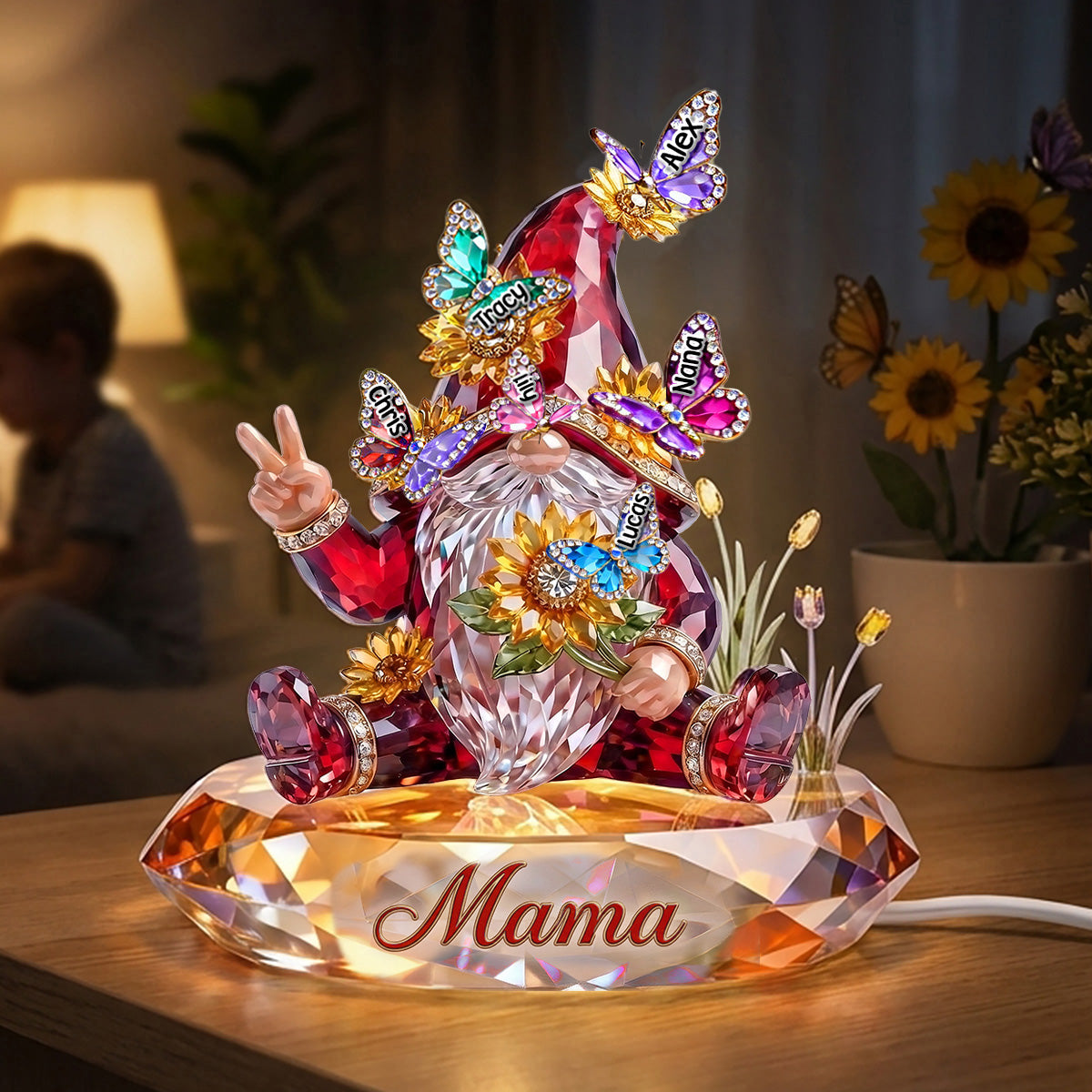 Gnome Mom Light Box  Light Box - Personalized  Mother's Day Gifts 03QHMG070326