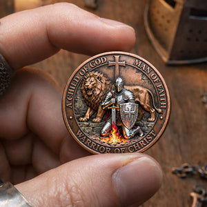 Warrior Of Christ Printed Metal Coin - Gift For Christian 04NALU130226-Homacus