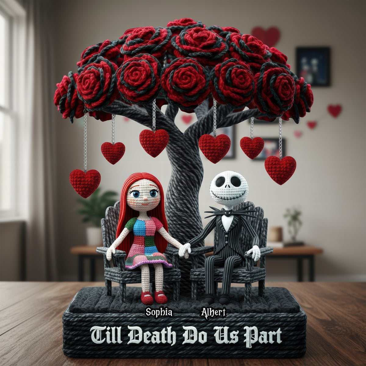 Skeleton Couple Plaque - Personalized Gifts For Couple 07toqn181225-Homacus