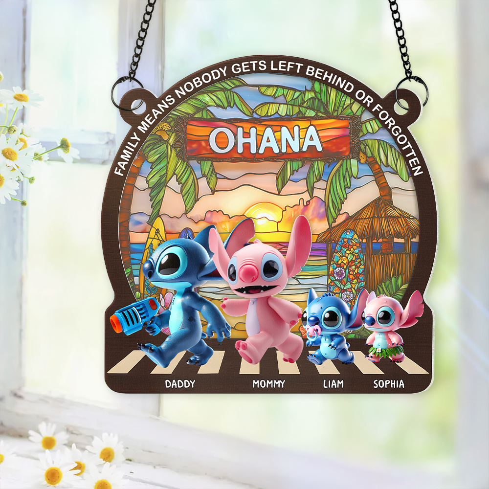 Family Window Hanging Suncatcher Ornament Personalized Gifts For Family 02tgpu230525-Homacus