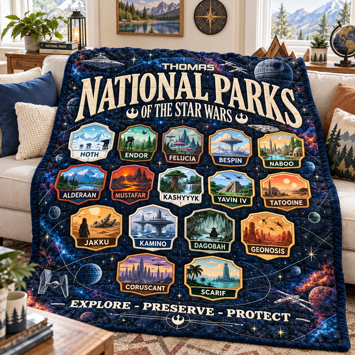 Space Adventure Blanket - Personalized Gifts 01nalu061026-Homacus