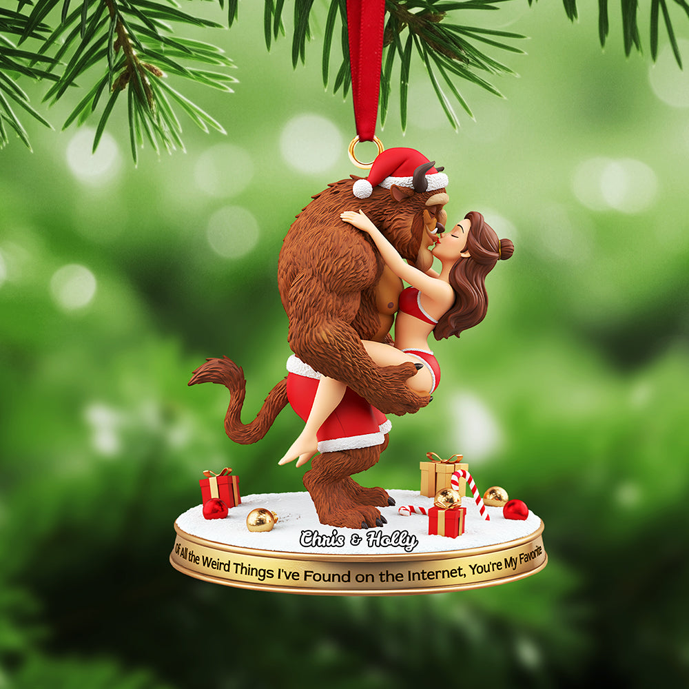 Christmas Romance Couple Ornament Personalized Gifts For Couple 02OHTA111025-Homacus