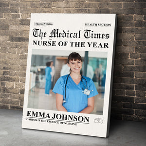 Personalized Gifts For Nurse Canvas Newspaper 06TGLU161224-Homacus