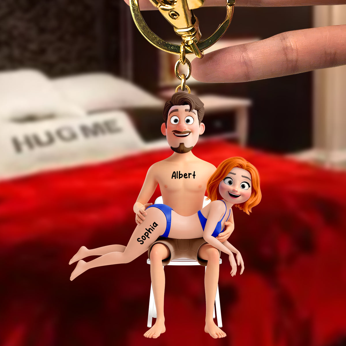 Naughty Couple Keychain- Personalized Gifts For Couples 07ohqn160126-Homacus