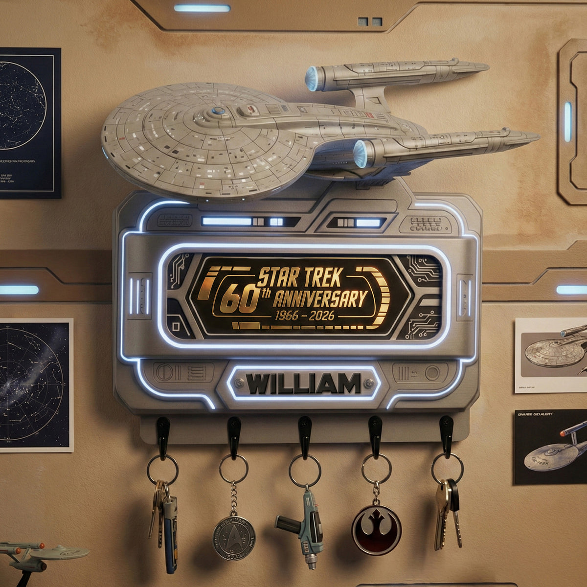 60th Anniversary Sci-Fi Key Hanger – Personalized Gifts For Sci-Fi Lovers 05kimg190126-Homacus