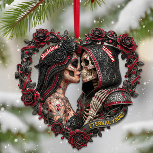 Skull Couple Ornament Personalized Christmas Gifts 04OHMG231025-Homacus