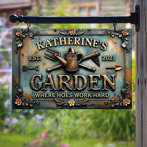 Hoe Life Metal Sign – Personalized Gifts for Garden Lovers 04qhqn090725-Homacus