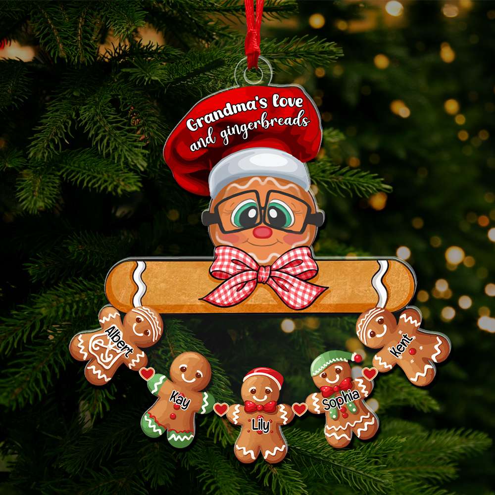 Personalized Gifts For Grandma Gingerbread Christmas Ornament 04OHLU091024-Homacus