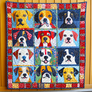 Boxers Dog Christmas Quilt Bed Set Gifts For Dog Lovers 04HUDT081124-Homacus