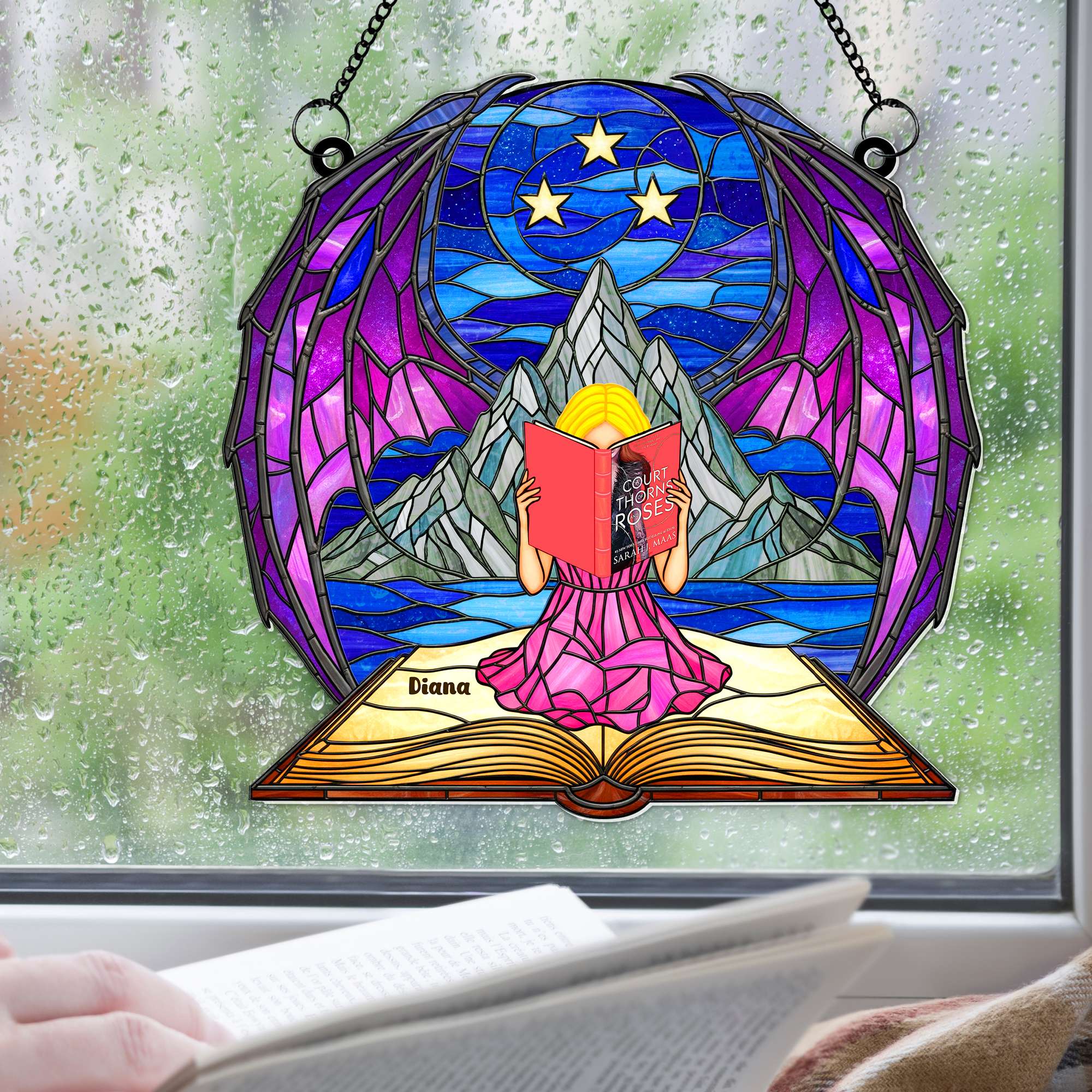 Book Girl Suncatcher Ornament Personalized Gifts for Book Lovers 03NALU250625-Homacus