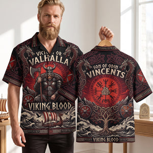 Viking Blood Hawaiian Shirt - Personalized Gifts 01patn170726-Homacus