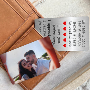 Custom Photo Gifts For Couple Aluminum Wallet Card 02TOMH161224-Homacus