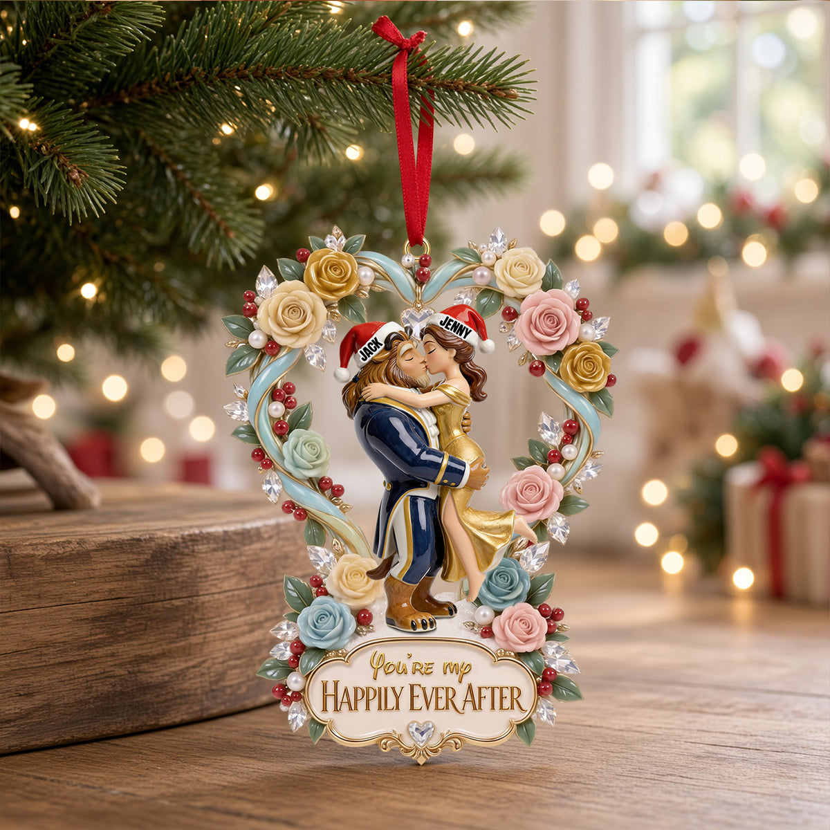 Deep In Love Christmas Ornament, Personalized Gifts For Couple 03qhtn160926-Homacus