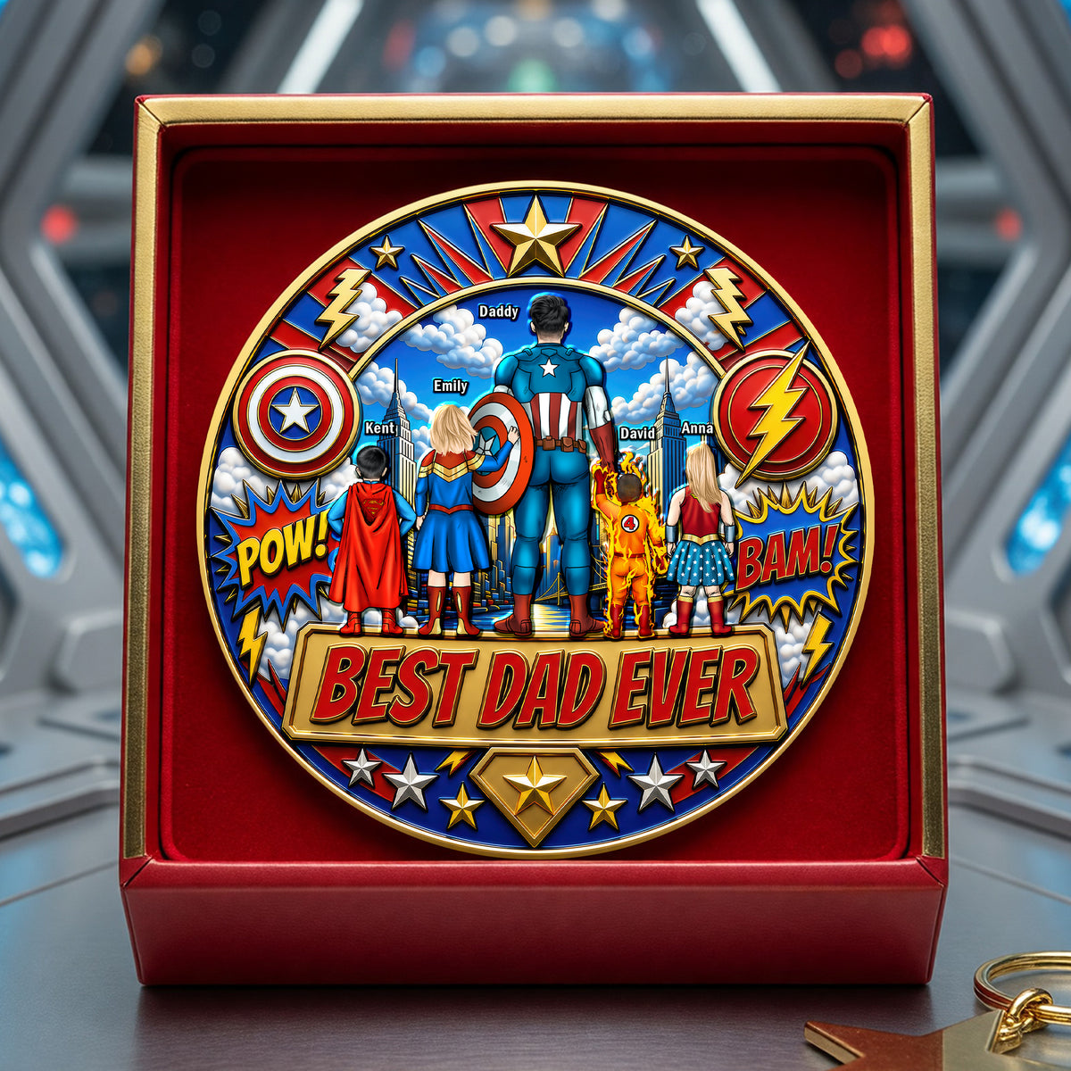 Best Dad Ever Printed Metal Coin - Personalized Gifts For Dads 02TOQN290426PA-Homacus
