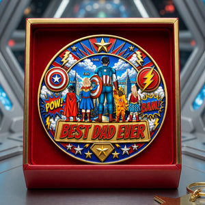 Best Dad Ever Printed Metal Coin - Personalized Gifts For Dads 02TOQN290426PA-Homacus