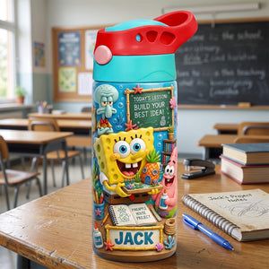 Cute Miniature Classroom Back To School 12oz Colorful Kid Tumbler - Personalized Gifts For Kids 04hatn310726-Homacus