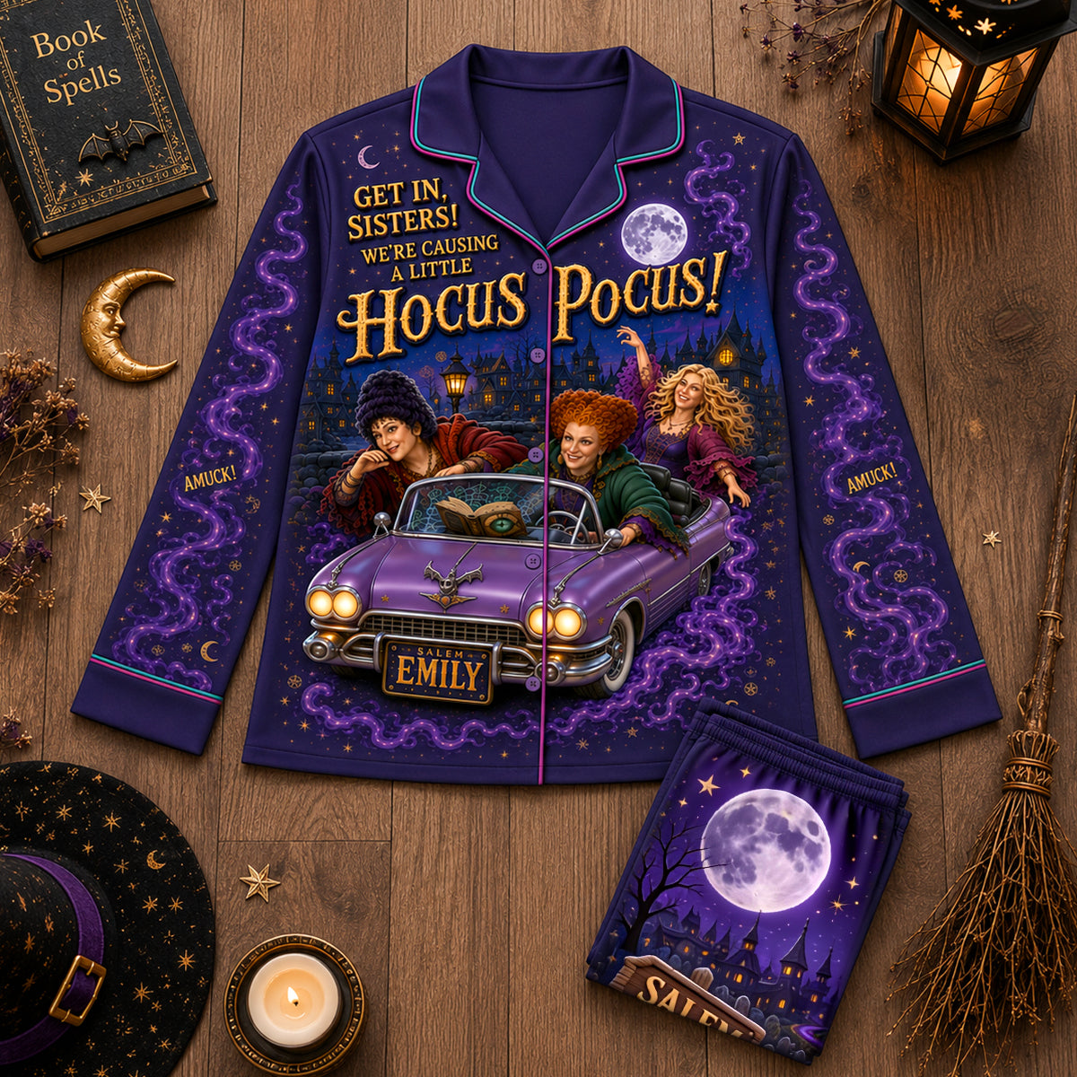 Witchy Night In Pajama Set - Personalized Gift 07HADH070826-Homacus