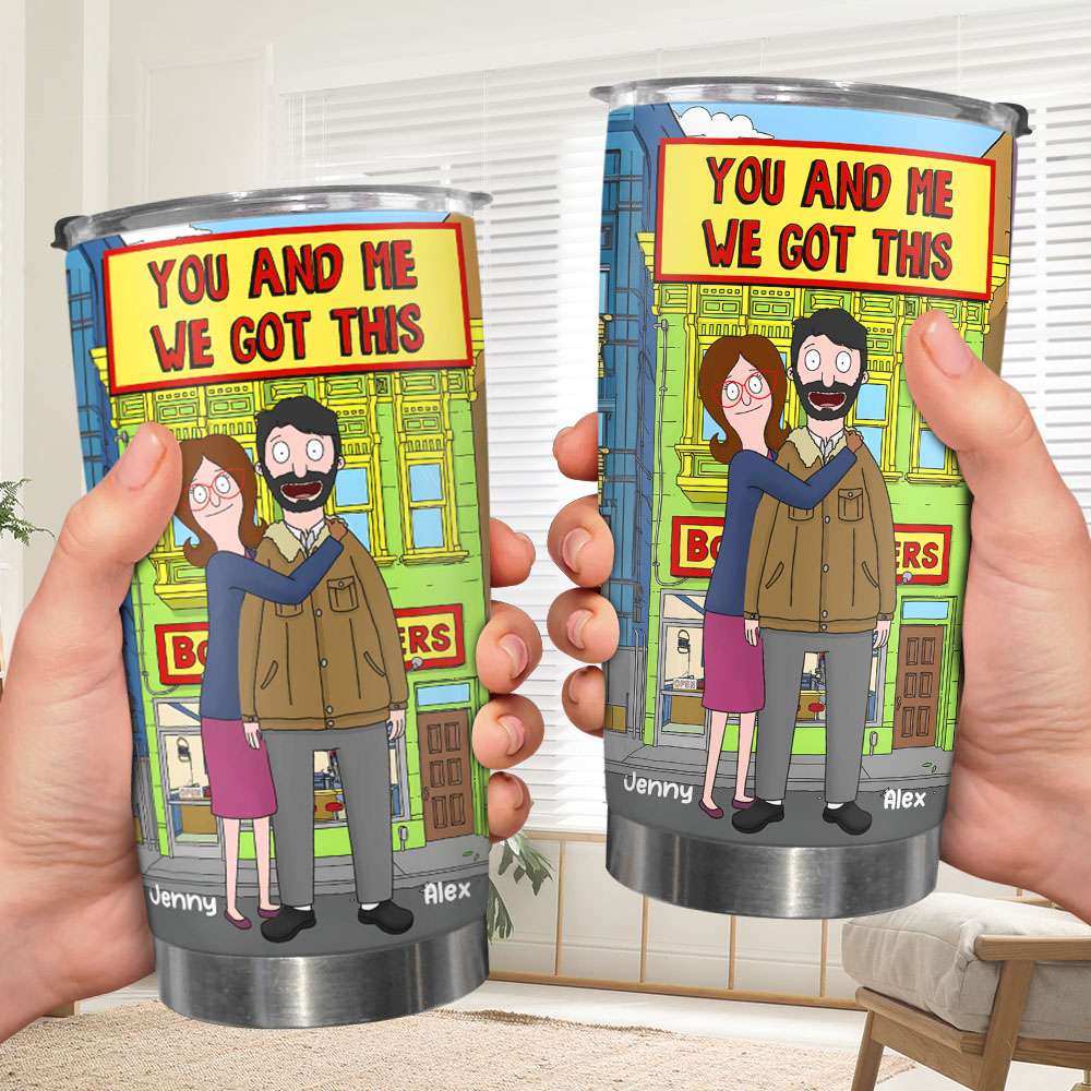 Personalized Gifts For Cartoon Couple Tumbler We Got This 03XQMH170125HG-Homacus