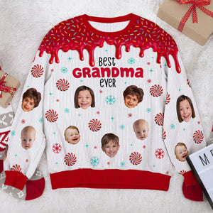 Custom Photo Gift for Grandma, Best Grandma Ever Sweatshirt 02TOQN051024-Homacus