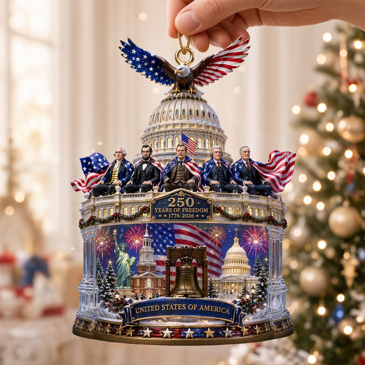 Free Dome Acrylic Ornament, Personalized Gifts For Patriots 05qhdt310826-Homacus