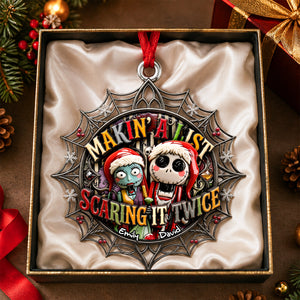 Scaring Couple Acrylic Ornament - Personalized Gifts For Christmas 03padh150826