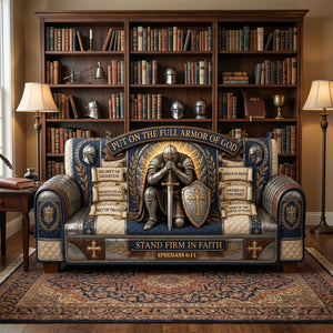 Armor Of God Quilted Sofa Cover - Personalized Gifts For Christian 02tytn220626-Homacus