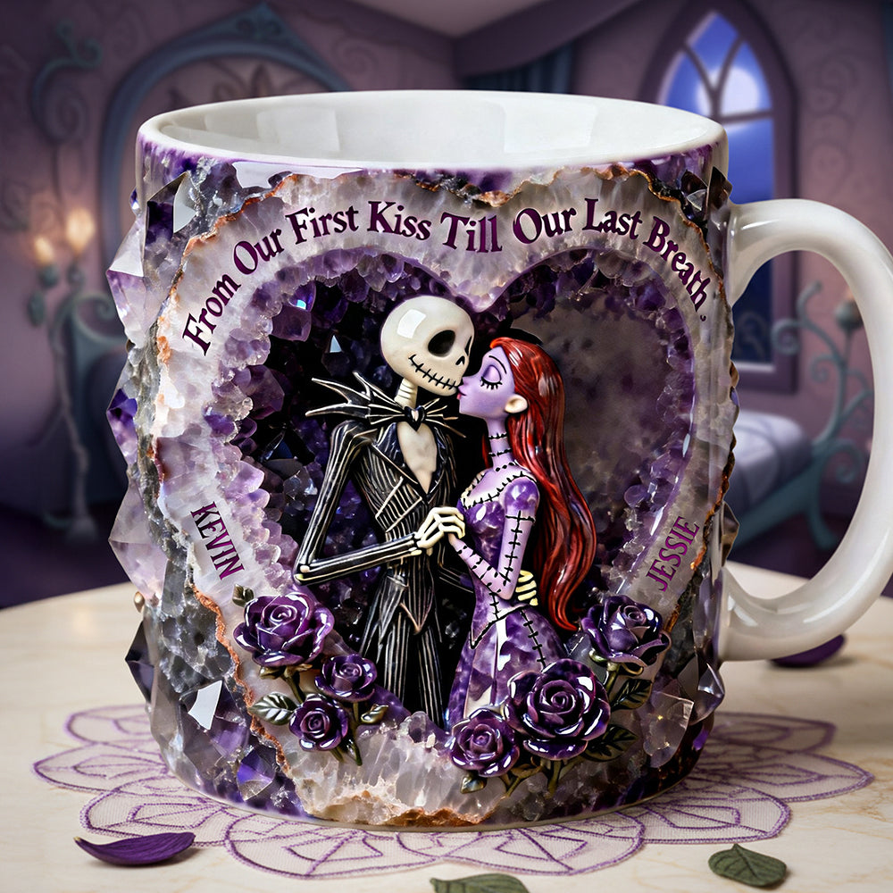 Kissing Skeleton Couple Coffee Mug - Personalized Gifts For Couple 03nata130126-Homacus