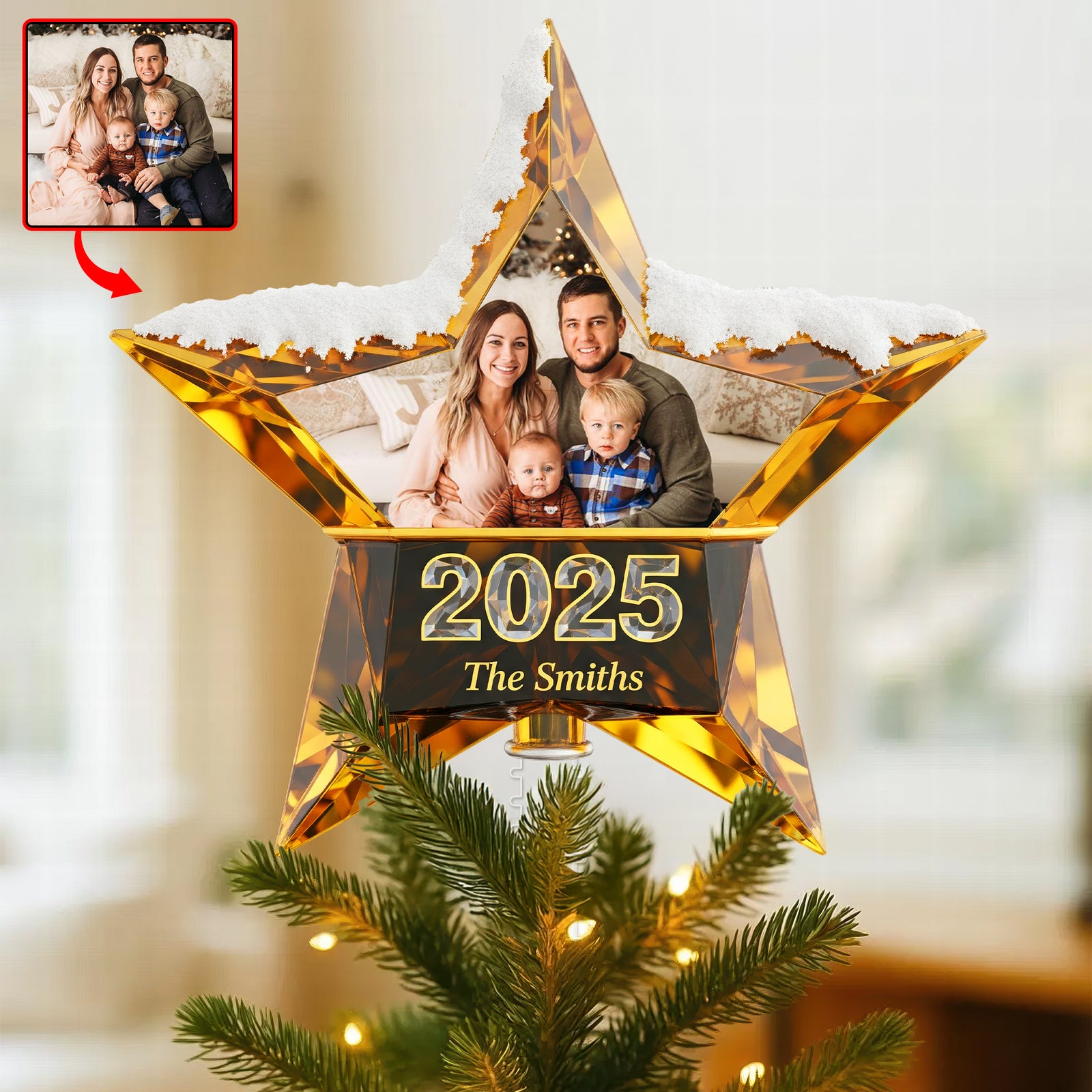 Funny Holiday Christmas Tree Topper - Custom Photo Gifts For Family 04pgqn191125-Homacus