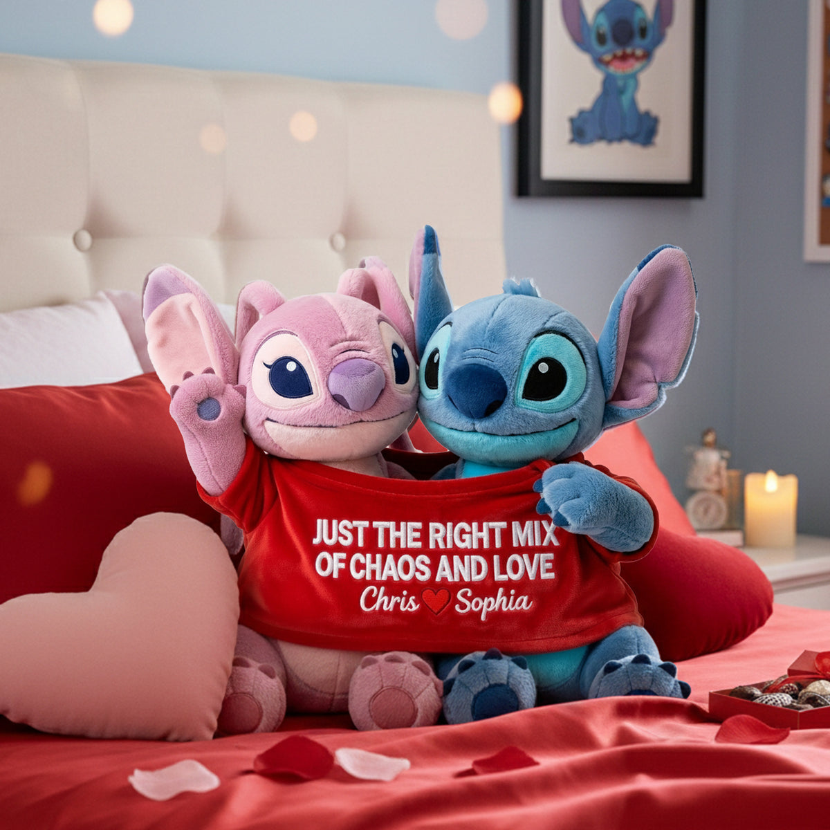 Playful Couple In Cute Shirt Shaped Pillow, Personalized Gifts For Couple 02qhlu111225-Homacus