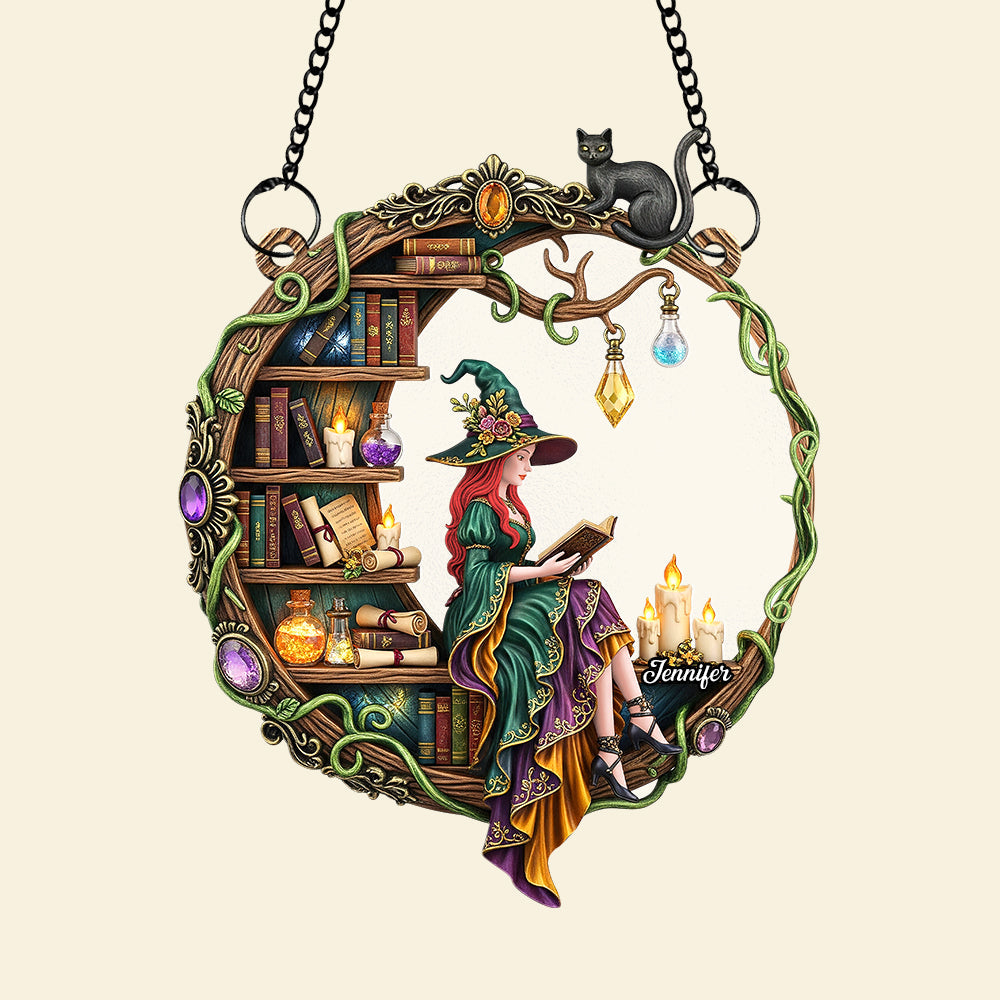 Magical Witch Suncatcher Ornament – Personalized Gifts for Book Lovers 03naqn140725-Homacus
