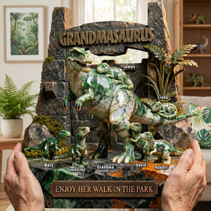 Dinosaur Mom Acrylic Plaque, Personalized Gifts For Mom 04qhqn130426-Homacus