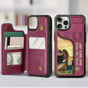 Personalized Gifts For Horse Lovers Leather Flip Wallet Phone Case 05tgqn260225tm-Homacus