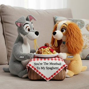 Cute Animated Dog Couple Personalized Gifts For Couple Shaped Pillow 01natn281125-Homacus