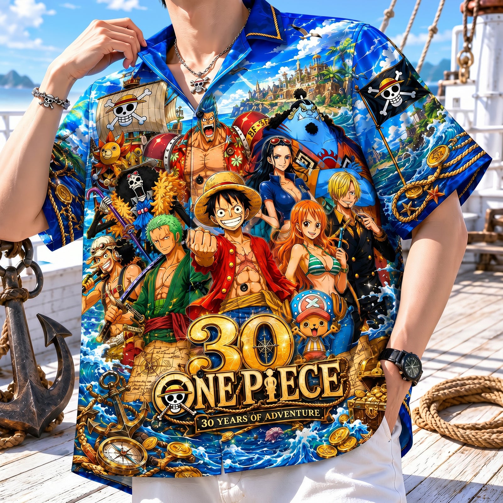 30 Years Of Adventure Hawaiian Shirt - Personalized Gifts For Anime Lovers 05nalu110626-Homacus