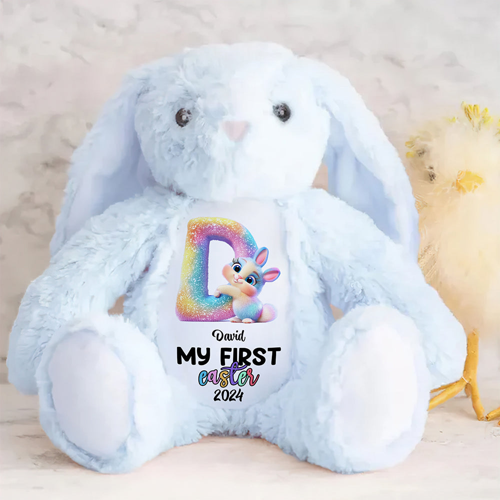 Personalized Gifts For Kid Stuffed Bunny, Rabbit Alphabet - Any Letter 01TGMH190325-Homacus