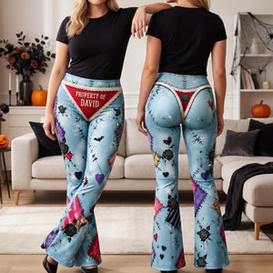 Gothic Stitched Flare Leggings - Personalized Gifts For Her 03tydh070926